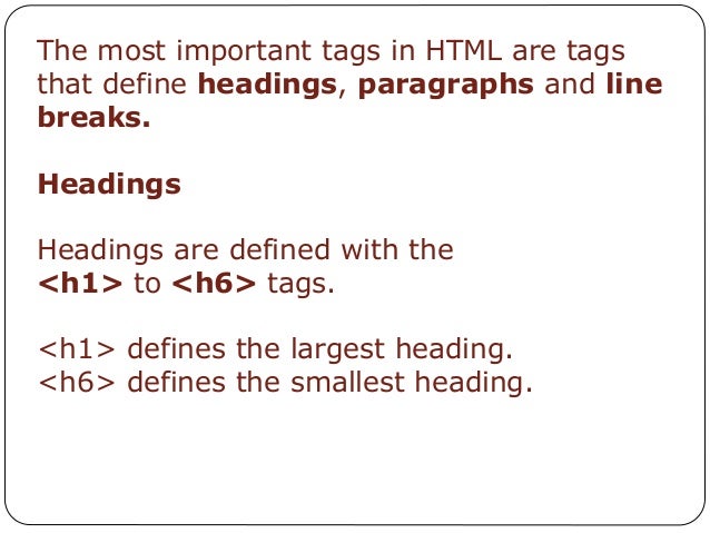 Html basics