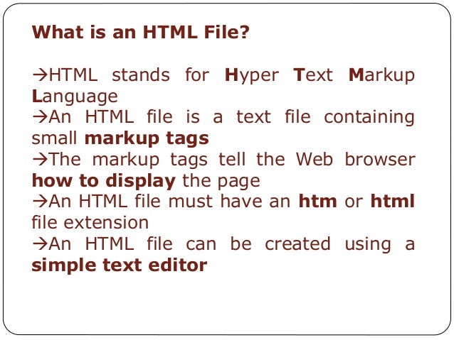Html basics
