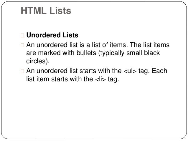 Html basics