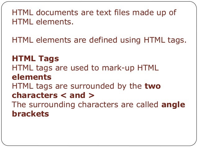 Html basics