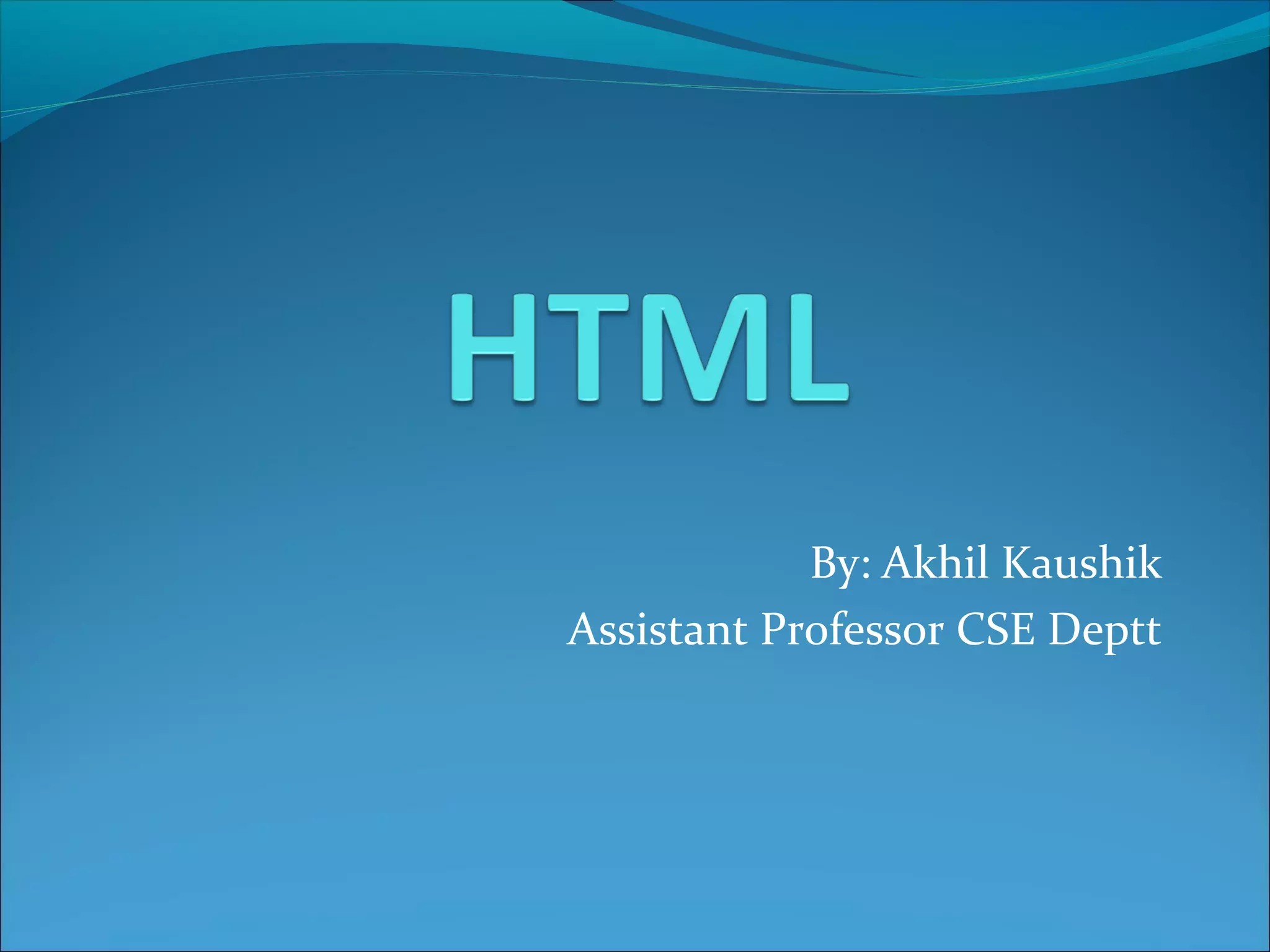 HTML basics | PPT