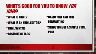 Html basics | PPTX
