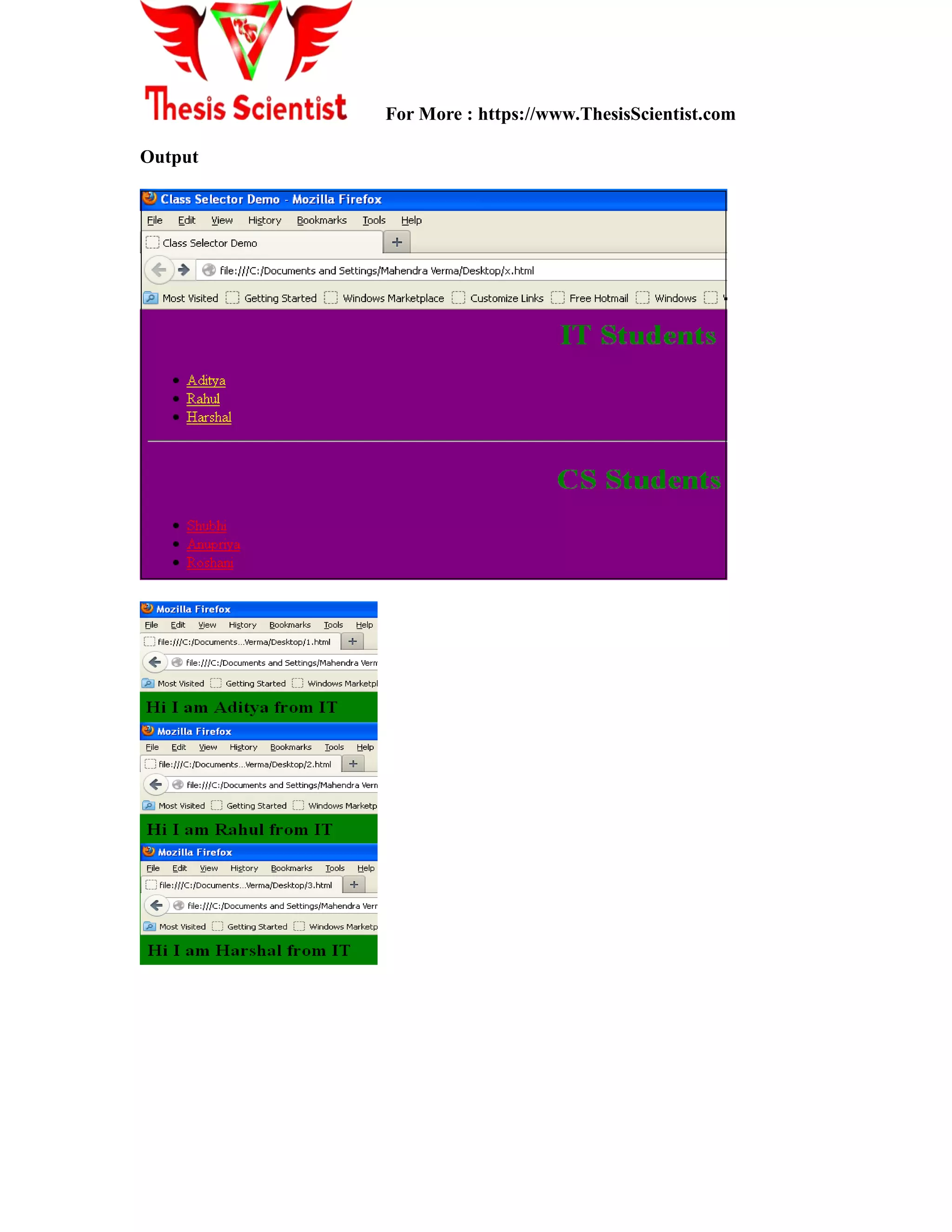 For More : https://www.ThesisScientist.com
Output
 
