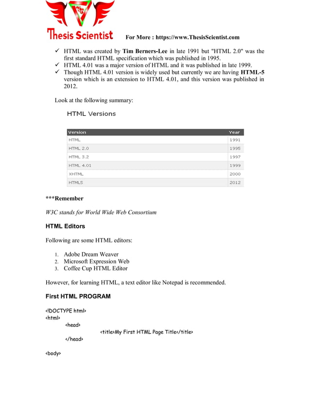 HTML guide for beginners | PDF