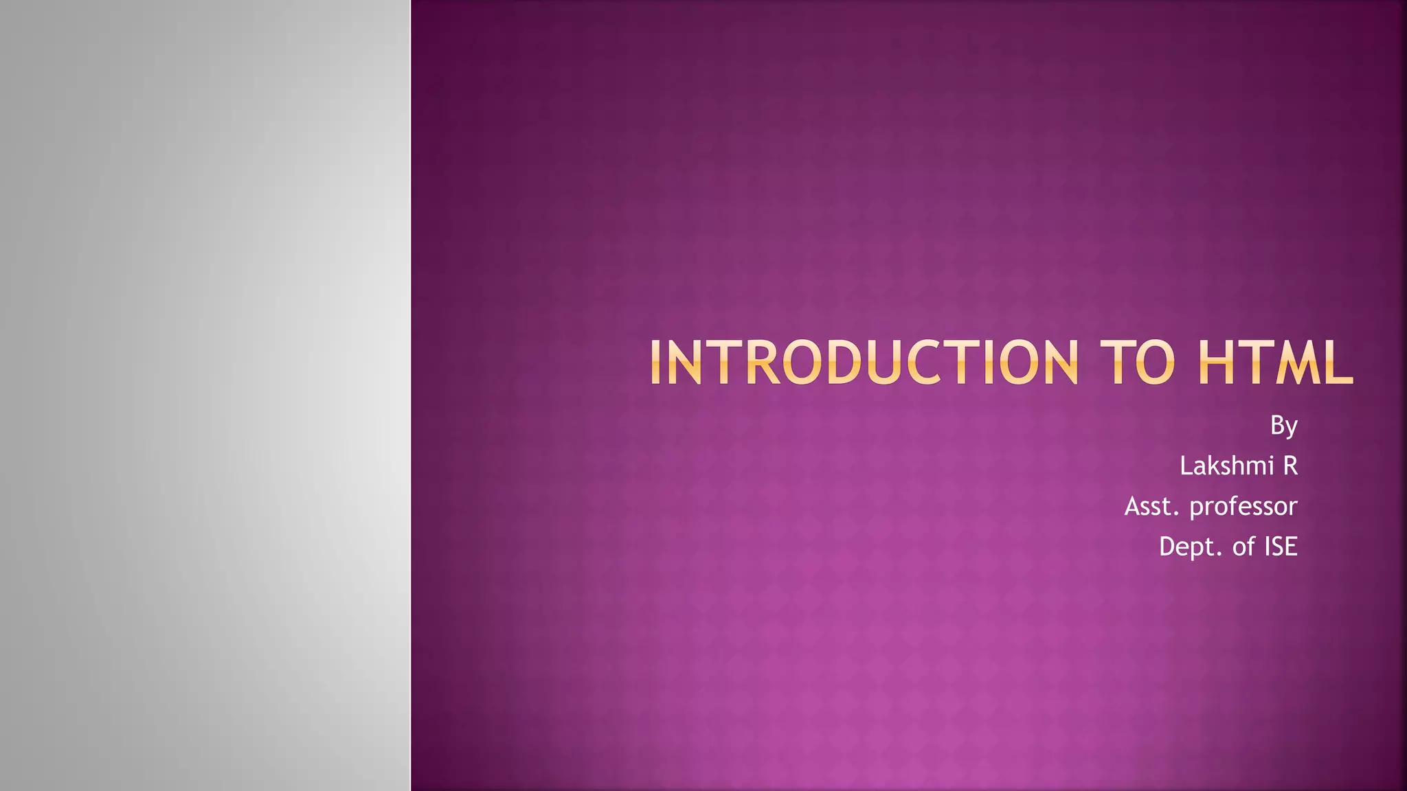 Html basics | PPT