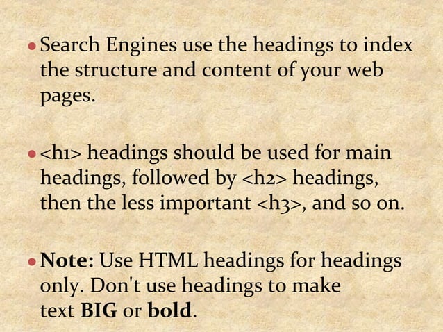 HTML (Web) basics for a beginner | PPT