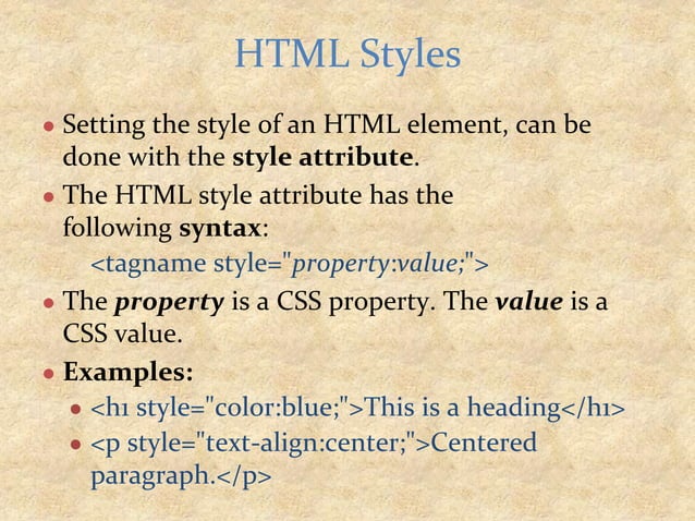 HTML (Web) basics for a beginner | PPT