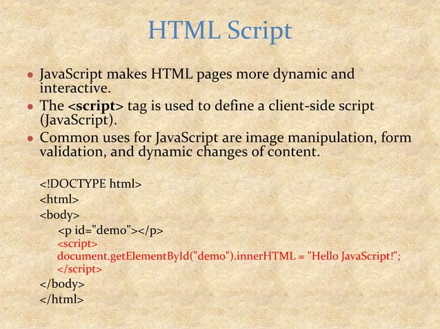 HTML (Web) basics for a beginner | PPT
