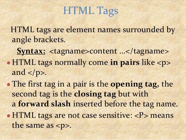 HTML (Web) basics for a beginner