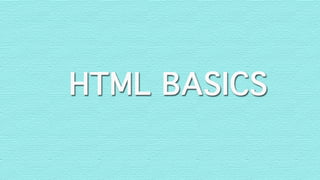 Html Basics