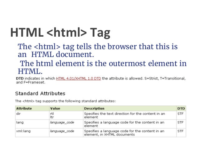 Html basic tags