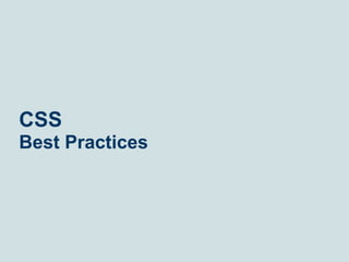 CSS Best Practices 