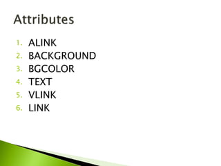 HTML Body Element | PDF