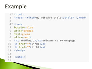 HTML Body Element | PPT