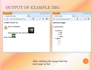 OUTPUT OF EXAMPLE IMG
48After clicking the image find the
next page as list
 