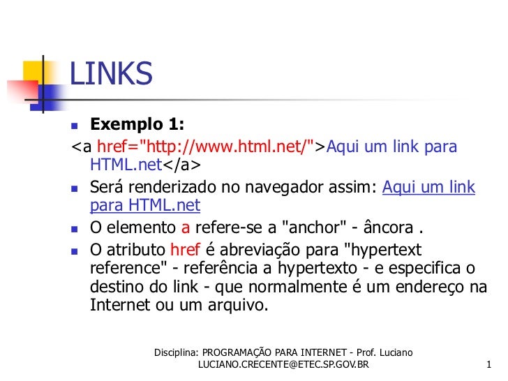 Html básico 3 links