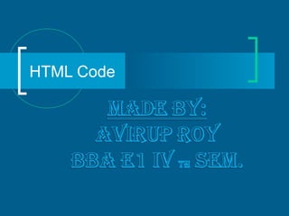 Html code | PPT | Free Download