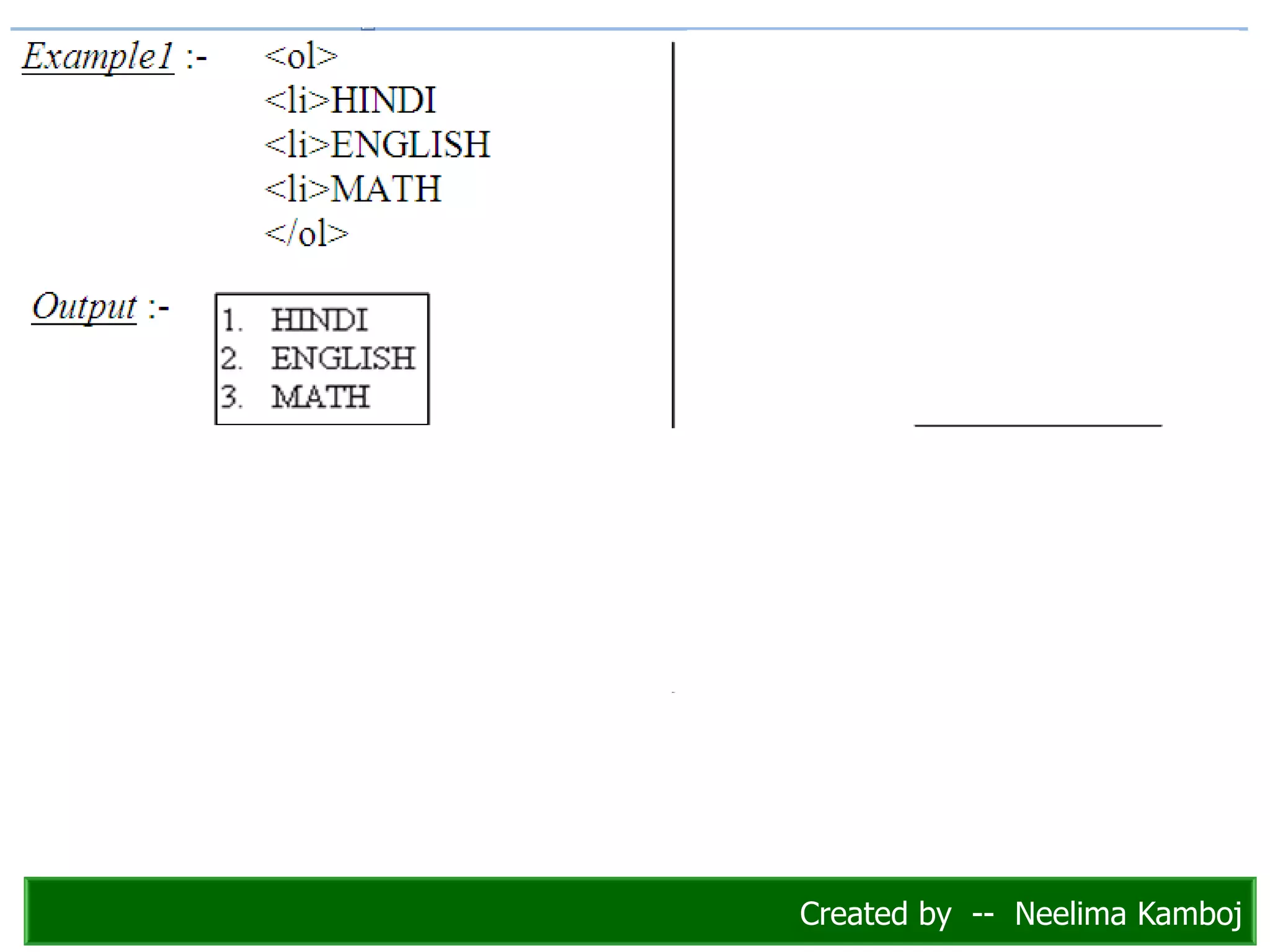 Created by -- Neelima Kamboj
 