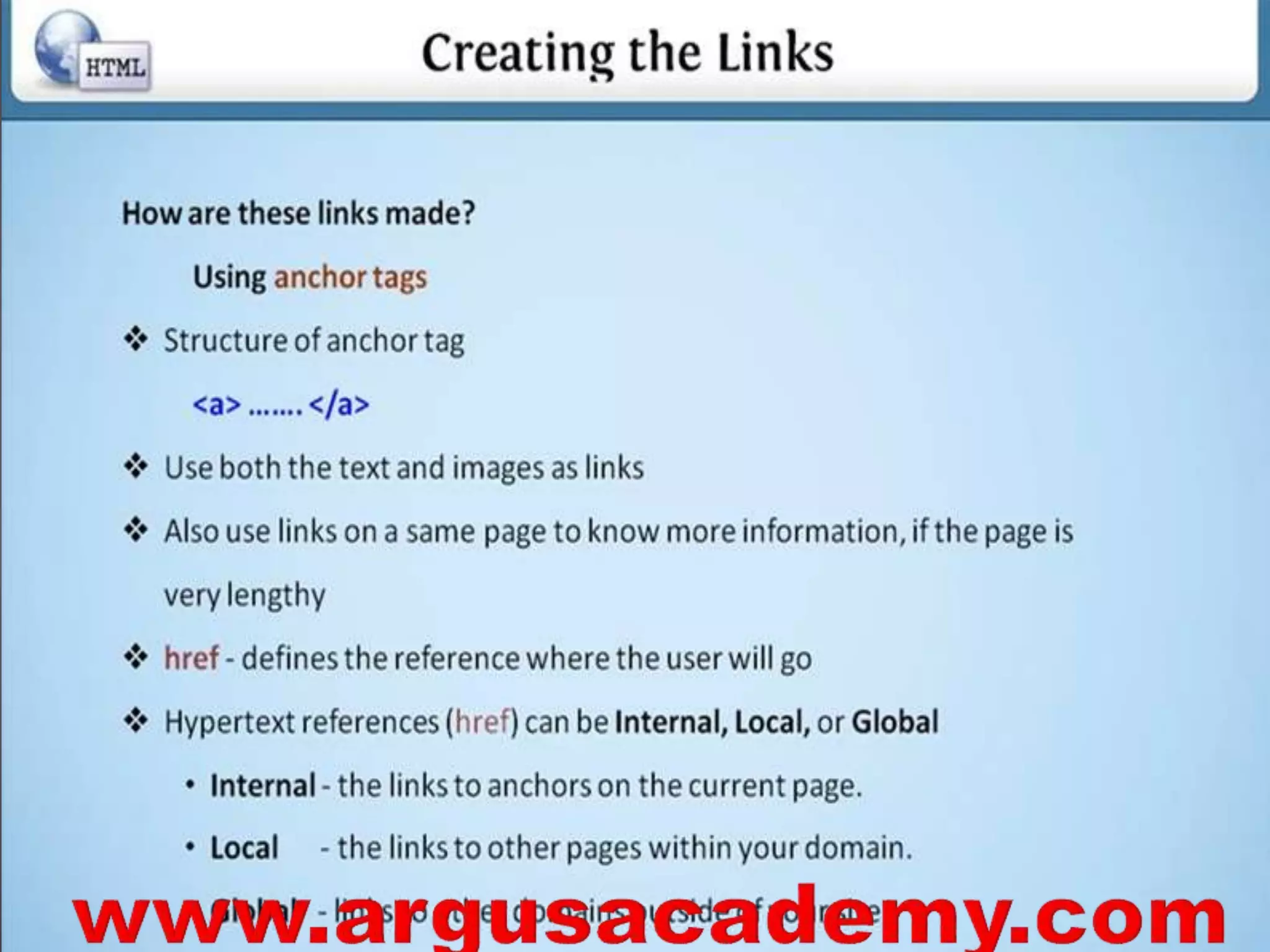 Html creating page link or hyperlink