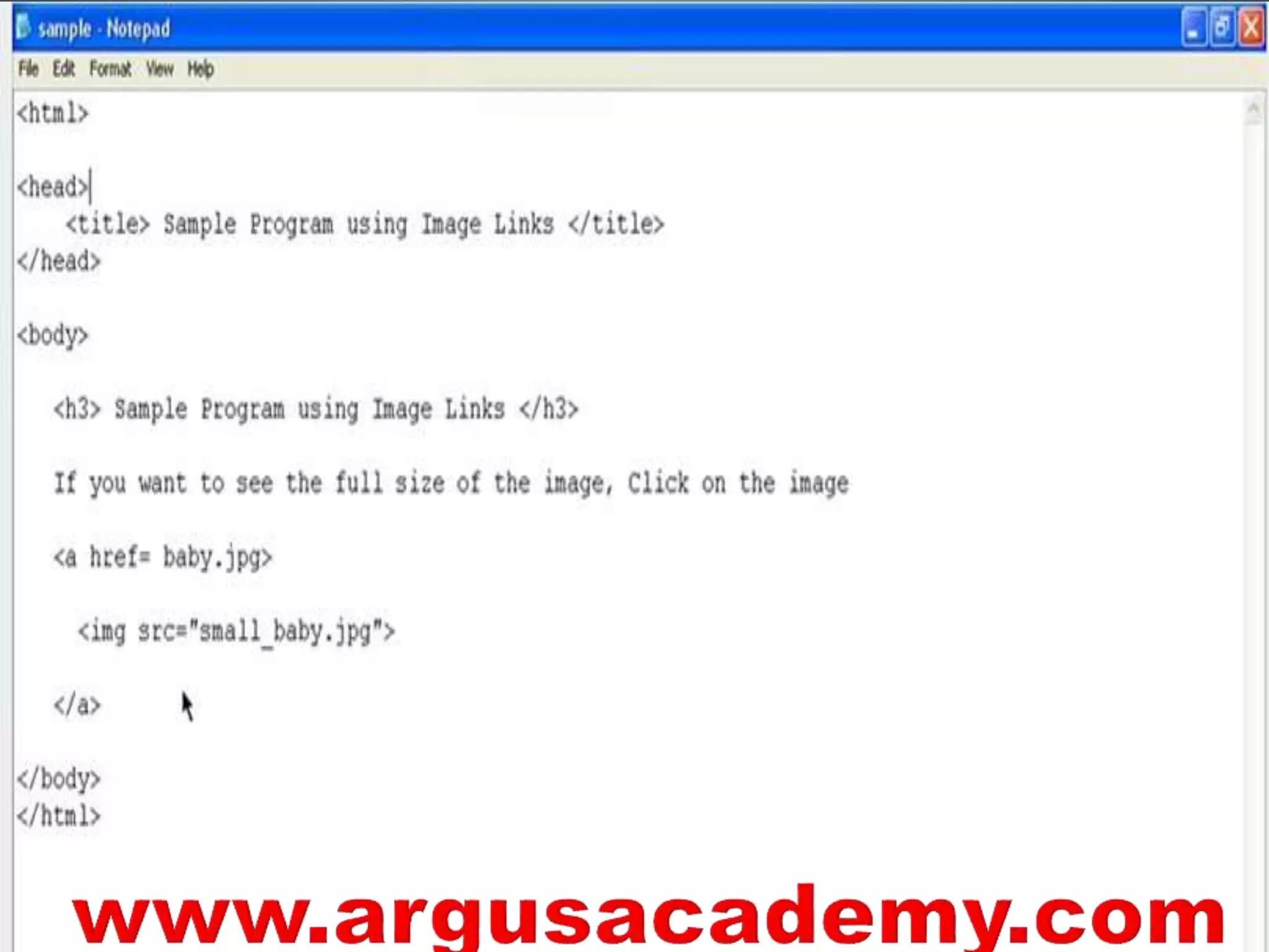 Html creating page link or hyperlink