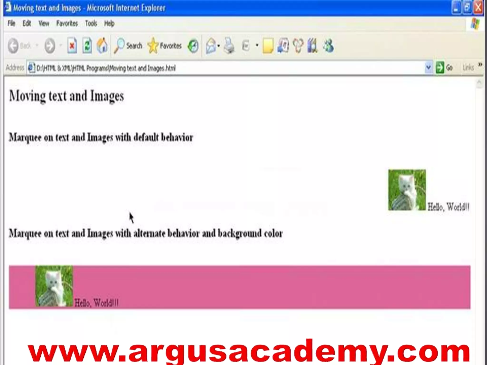 Html creating page link or hyperlink