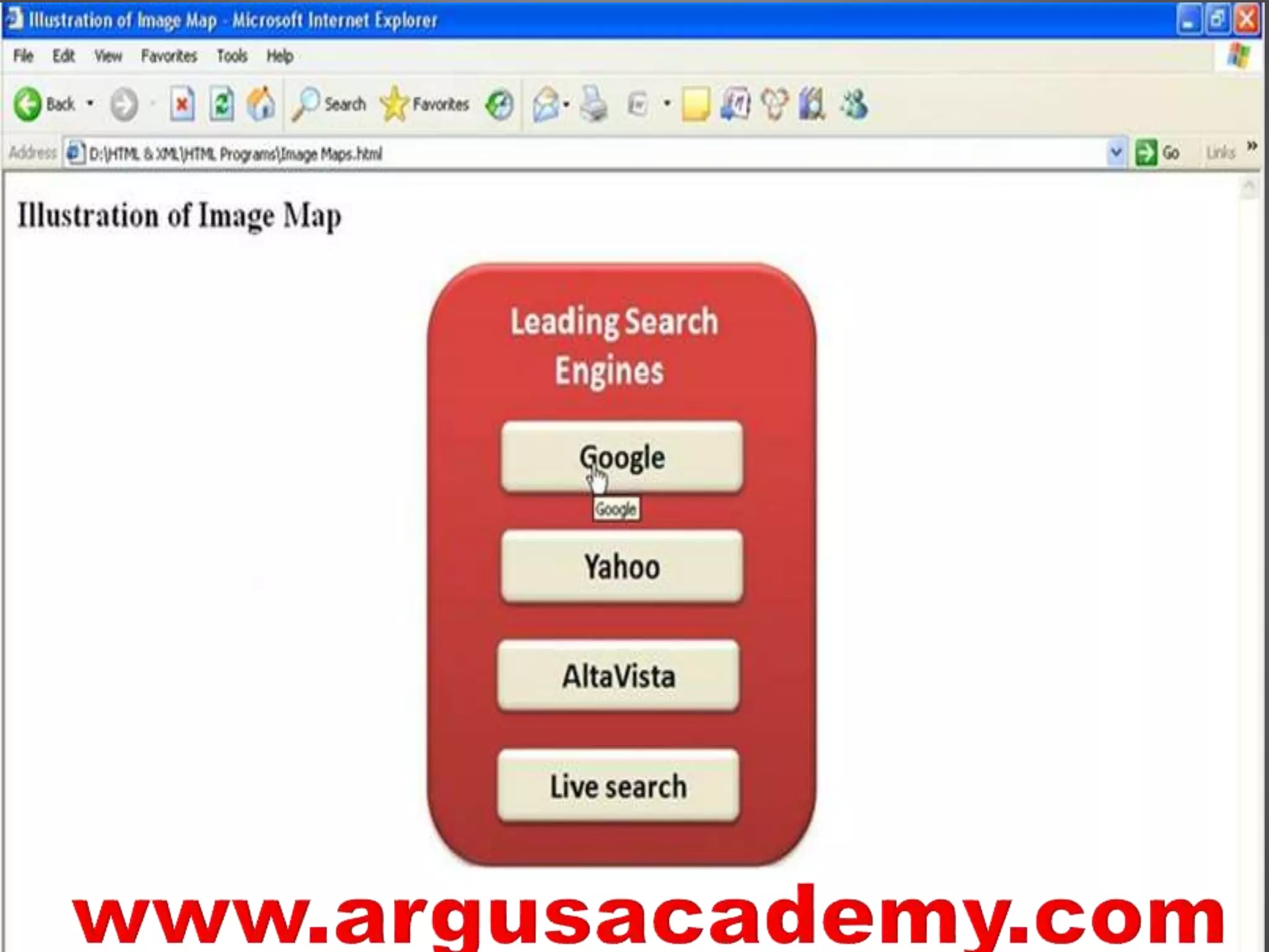 Html creating page link or hyperlink