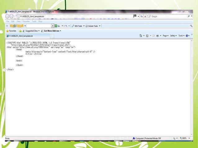 Html, CSS & Web Designing | PPTX
