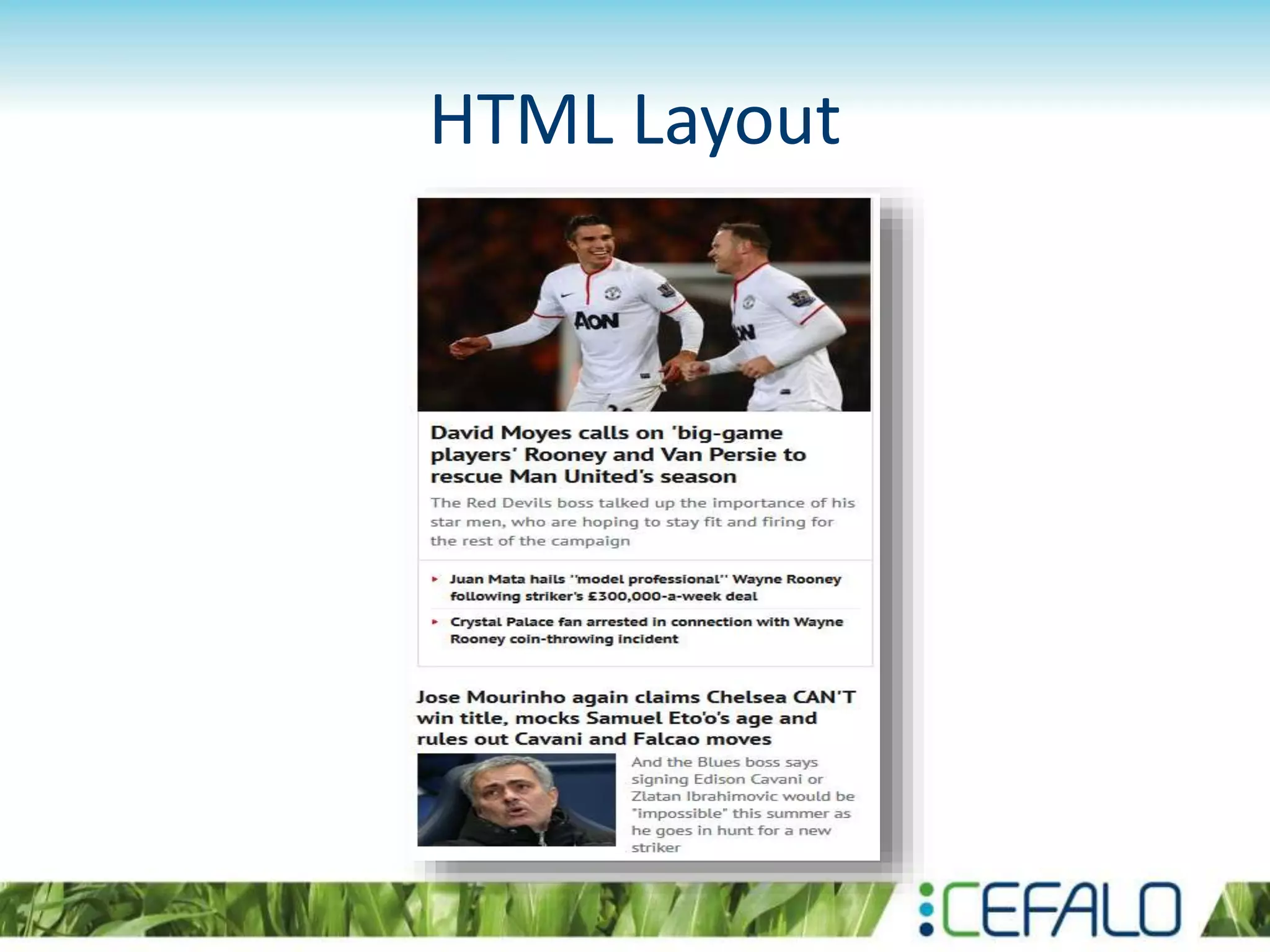 HTML Layout
 