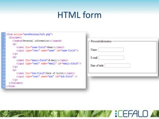 HTML form
 