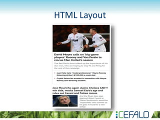 HTML Layout
 