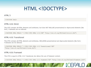 HTML <!DOCTYPE>
 
