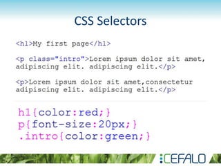 CSS Selectors
 