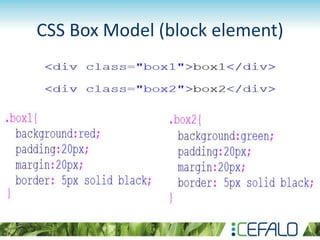 CSS Box Model (block element)
 
