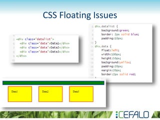 CSS Floating Issues
 