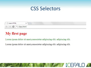 CSS Selectors
 