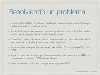 ETIQUETAS DE
INFORMACIÓN DE LA PÁGINA
<meta> - Meta data

<title> - Título 

<link /> - Recursos relevantes

<style> - Recursos de estilo

<script> - Recursos de scripts
 