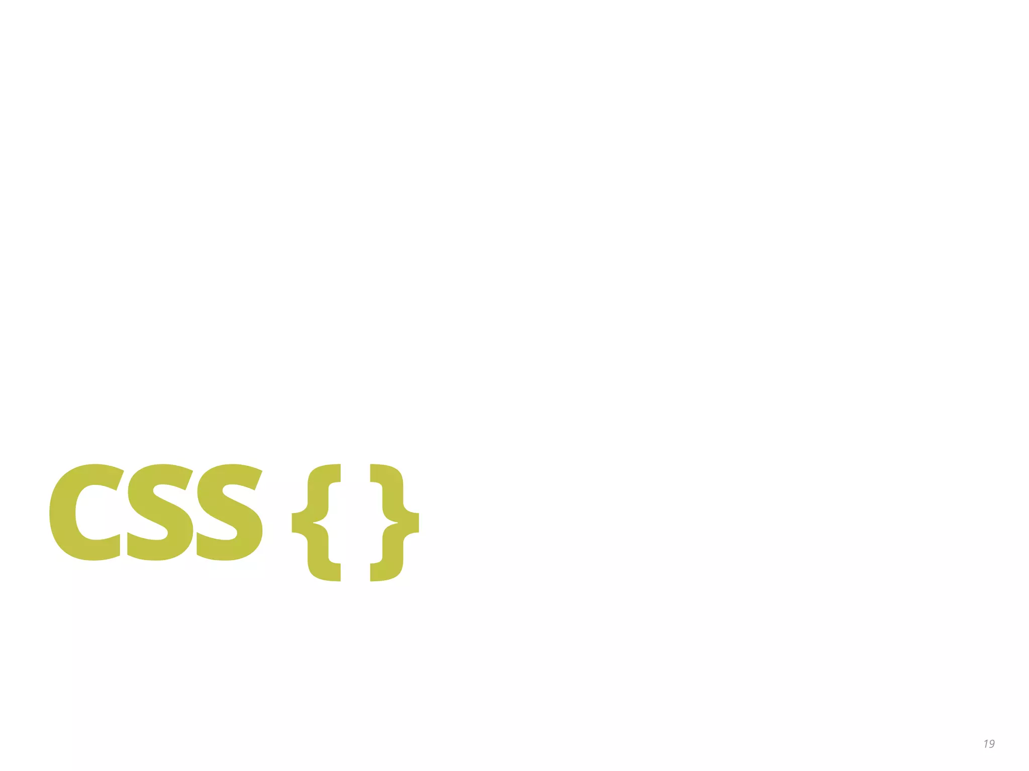 19 CSS { } 