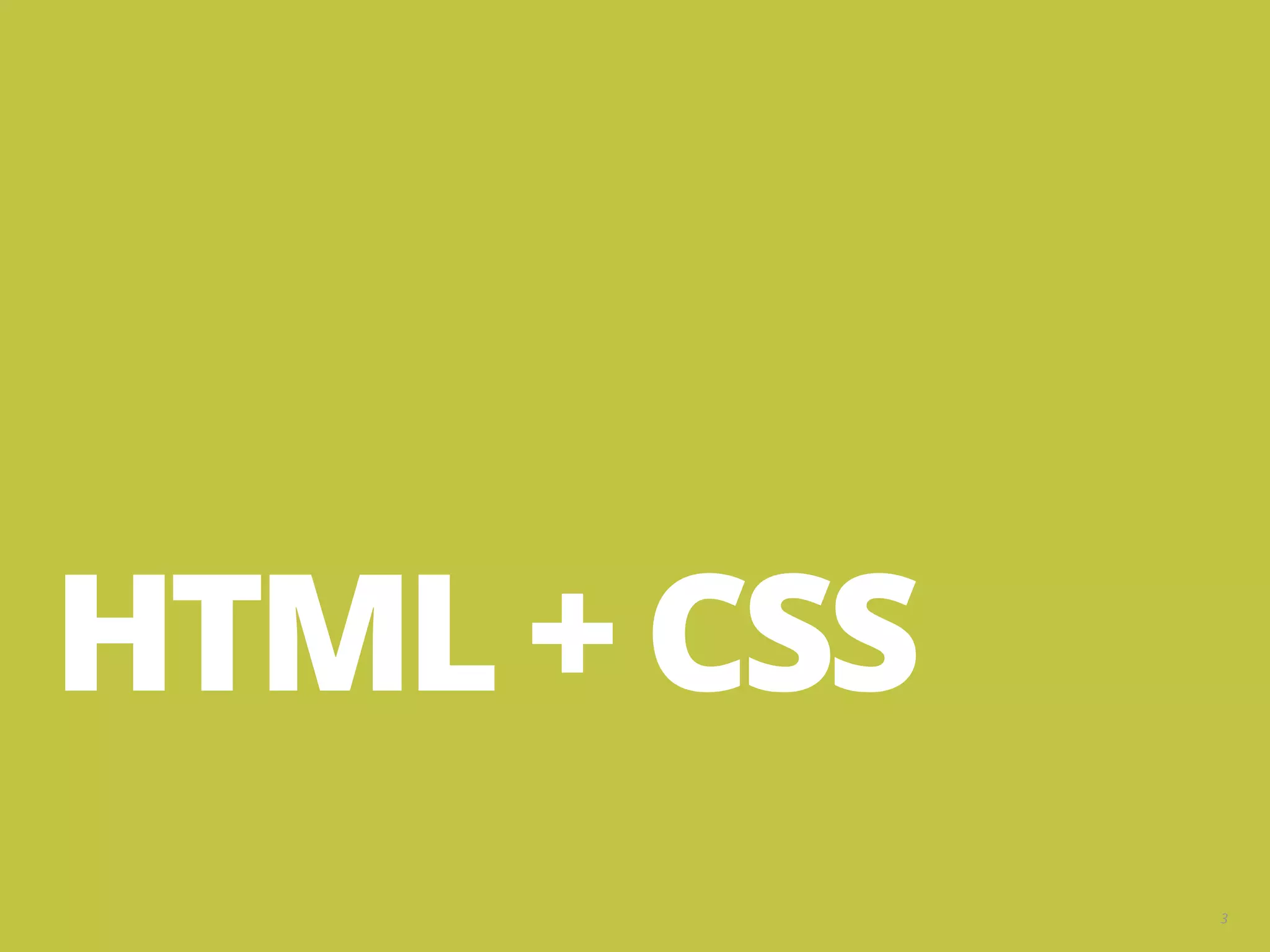 3 HTML + CSS 