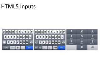 HTML5 Inputs
 