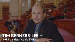 TIM BERNERS-LEE
1991 : Naissance de l’HTML
 