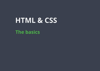 HTML and CSS crash course! | PPT
