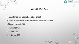 HTML CSS | Computer Science | PPT