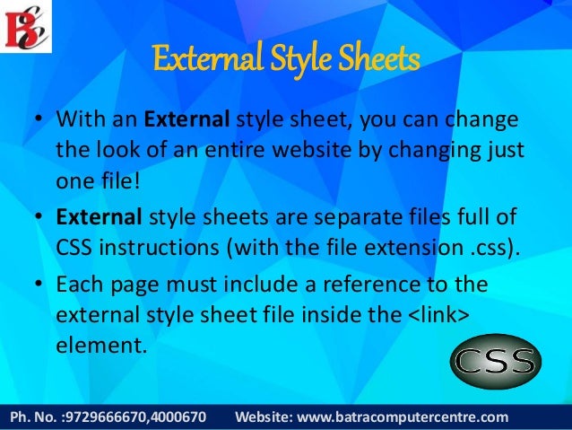 Referencing External Css File In Html