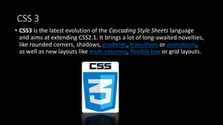 Html & CSS | PPT