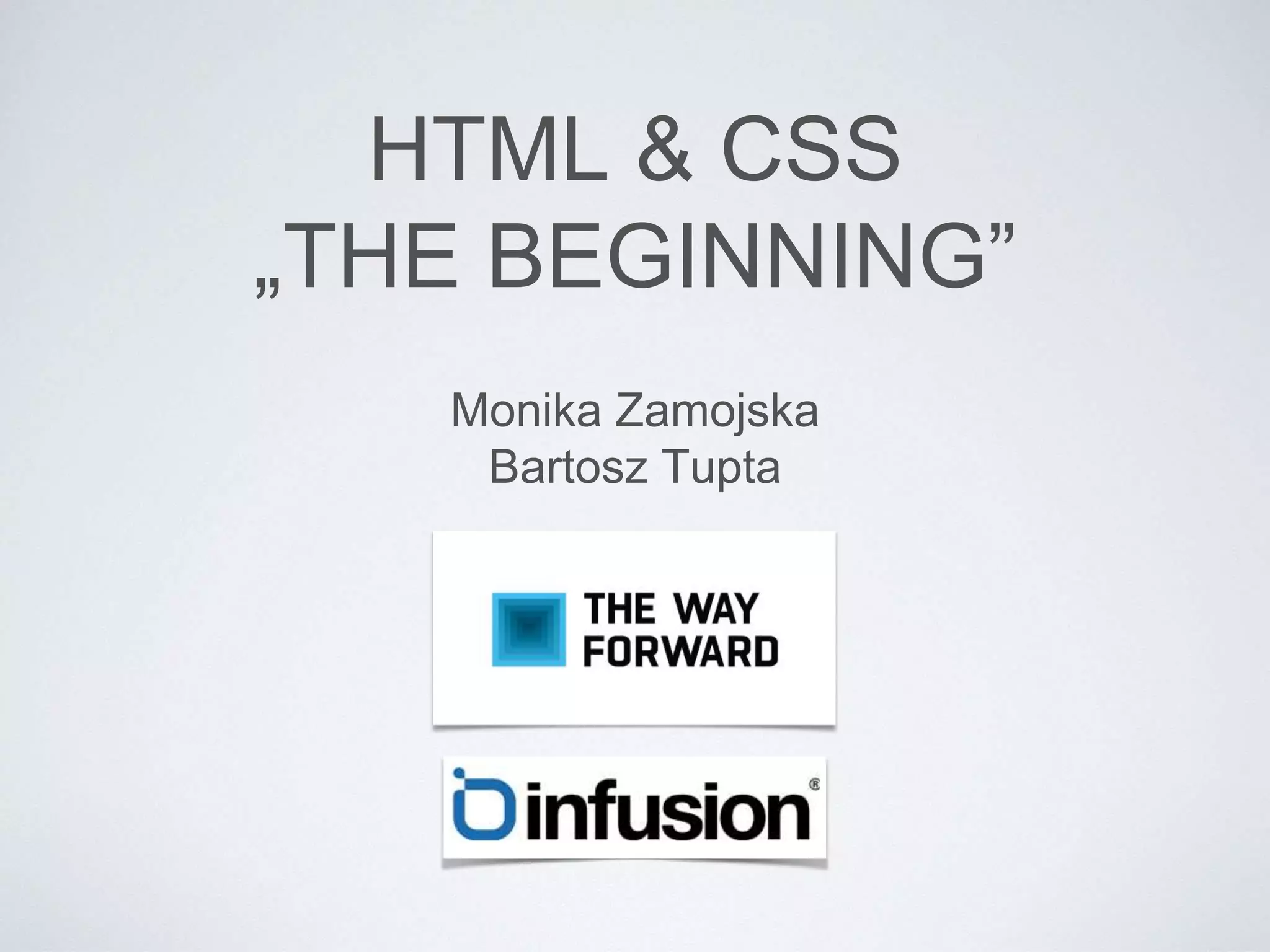 HTML/CSS the beginning | PPT