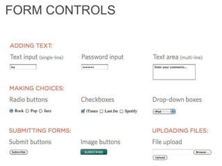 FORM CONTROLS
 
