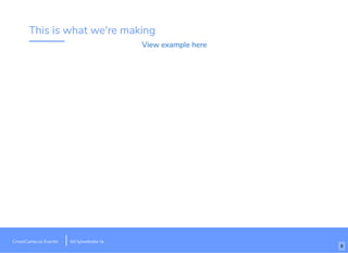 This is what we're making
View example here
CrossCamp.us Events bit.ly/website-la
6
 
