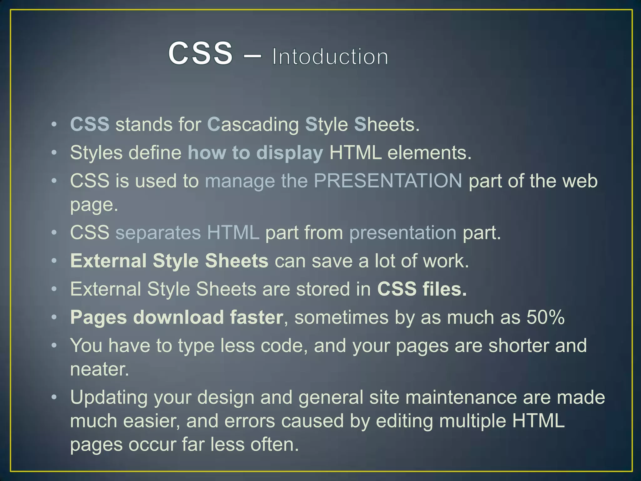 Html and css | PPT