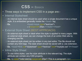 Html and css | PPTX