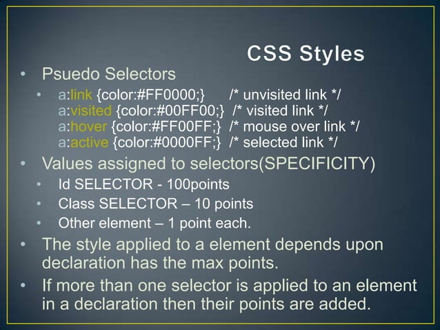 Html and css | PPT